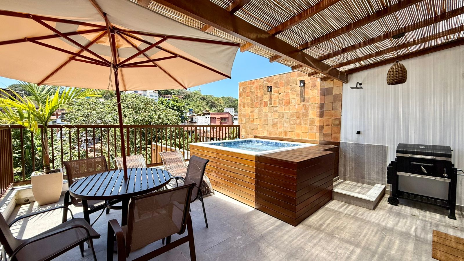 Terraço da casa em Morro de São Paulo
